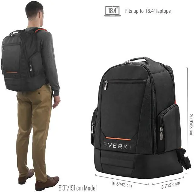 Alt view image 20 of 20 - Everki ContemPRO 117 Laptop Backpack up to 18.4 inch Black Bags and Sleeves