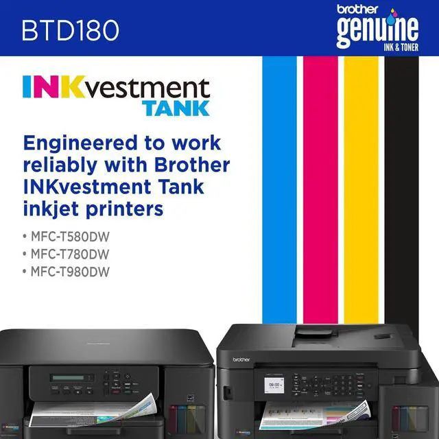 Alt view image 4 of 7 - Brother Genuine BTD180C High Yield Cyan Ink Bottle for 580, 780, 980 Printers