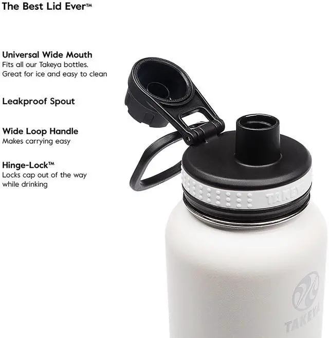 Alt view image 3 of 5 - Takeya Ocean Originals Vacuum-Insulated Stainless-Steel Water Bottle, 24oz