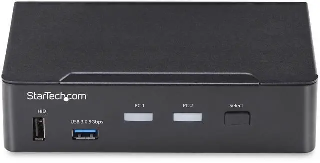 Alt view image 7 of 10 - StarTech 2-Port DisplayPort KVM Switch, 4K 60Hz, DP 1.2, HDCP 1.4, EDID Management, 2-Port USB 3.0 Hub, 4x USB HID Ports, TAA Compliant - P2AD122-KVM-SWITCH