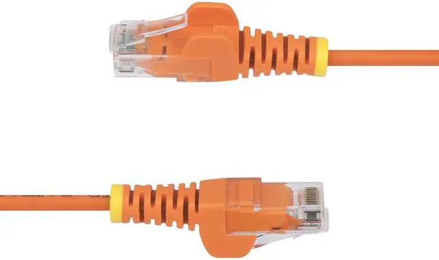 Alt view image 6 of 8 - StarTech 50ft Orange Slim CAT6 Ethernet Cable Model N6PAT50ORS