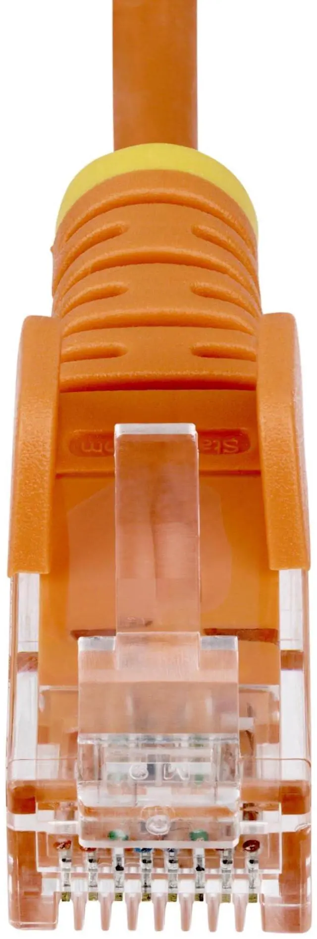 Alt view image 7 of 8 - StarTech 50ft Orange Slim CAT6 Ethernet Cable Model N6PAT50ORS