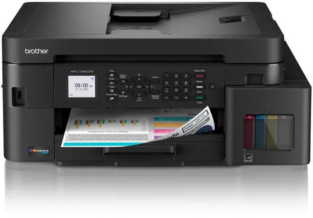 Alt view image 2 of 7 - Brother MFC-T980DW Wired & Wireless INKvestment Tank Inkjet Multifunction Printer Color
