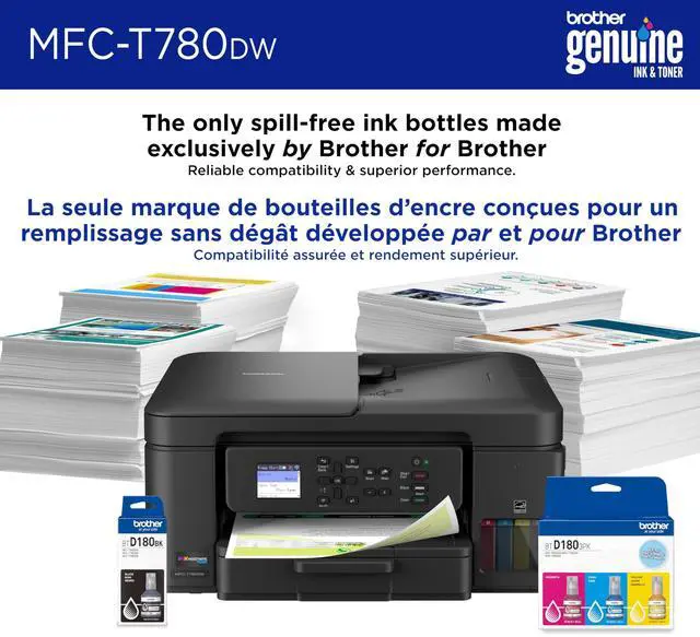 Alt view image 6 of 7 - Brother INKvestment Tank 780 Wireless Color Inkjet All-in-One Printer with Duplex Printing, Includes up to 3 Years of Ink in-Box MFC-T780DW