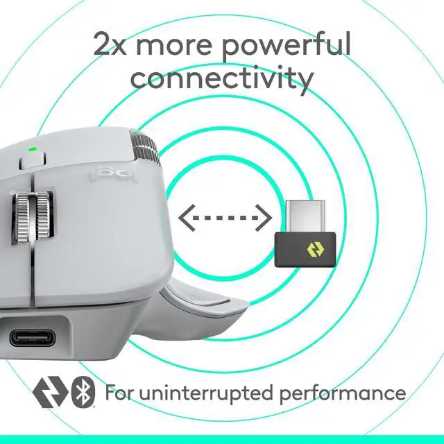 Alt view image 6 of 14 - Logitech MX Master 4, Ergonomic Wireless Mouse with Advanced Performance Haptic Feedback, Ultra-Fast Scrolling, USB-C Charging, Bluetooth, Windows, MacOS - Pale Gray