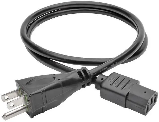 Alt view image 13 of 14 - Tripp Lite Model P006-003-HG10 3 ft. HospHospital-Grade Computer Power Cord, 10A, 18 AWG (NEMA 5-15P to IEC-320-C13)