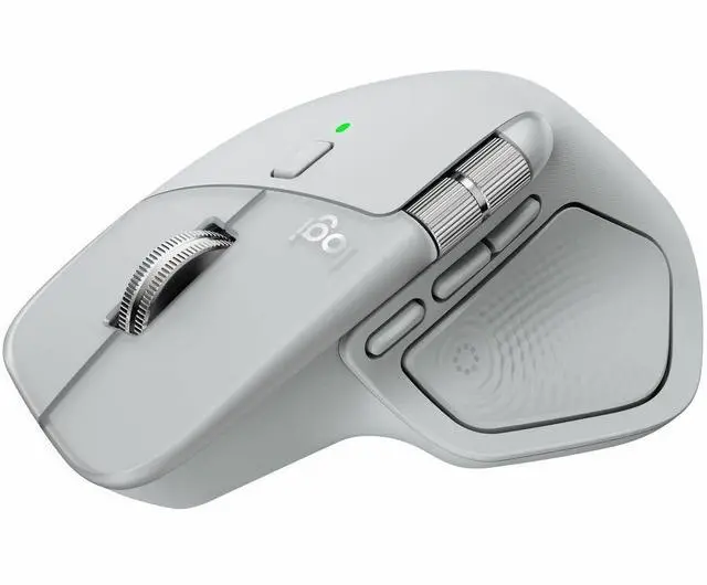 Main image of Logitech MX Master 4 Ergonomic Wireless Mouse with Advanced Performance Haptic Feedback Ultra-Fast Scrolling USB-C Charging Bluetooth Windows MacOS pale gray 910007559