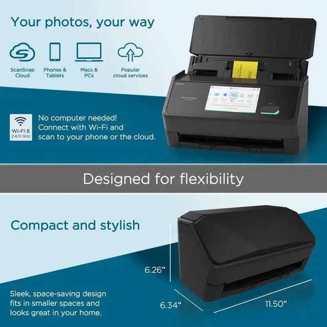 Alt view image 3 of 6 - Ricoh ScanSnap iX2500 Photo Edition (Black)