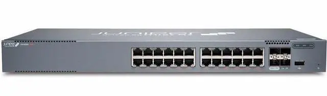 Alt view image 6 of 6 - Juniper EX4000-24P Ethernet Switch - 24 Ports - Manageable - Gigabit Ethernet, 10 Gigabit Ethernet - 1000Base-T, 10GBase-X - 4 Layer Supported - Modular - 51 W Power Consumption - 370 W PoE Budget - T