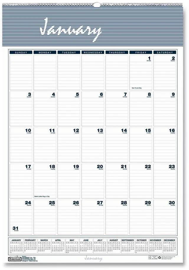 Main image of House of Doolittle Bar Harbor Wirebound Monthly Wall Calendar 22x31.25 2026