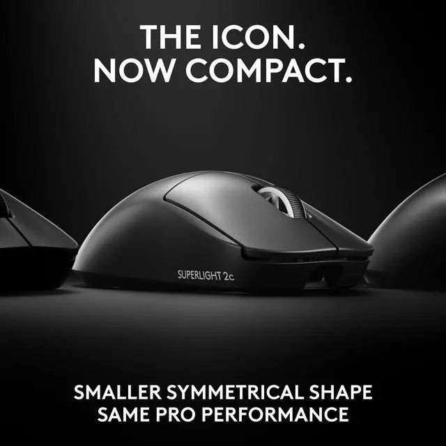 Alt view image 2 of 14 - Logitech G PRO X SUPERLIGHT 2c wireless gaming mouse 51 g pro-grade compact mouse with 5 programmable buttons USB-C charging 44K DPI sensor up to 8 kHz polling for PC/Mac Black 910007518