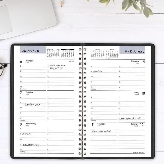 Alt view image 2 of 7 - AT-A-GLANCE® DayMinder® 2026 Weekly Appointment Book Planner, Black, Small, 5" x 8"
