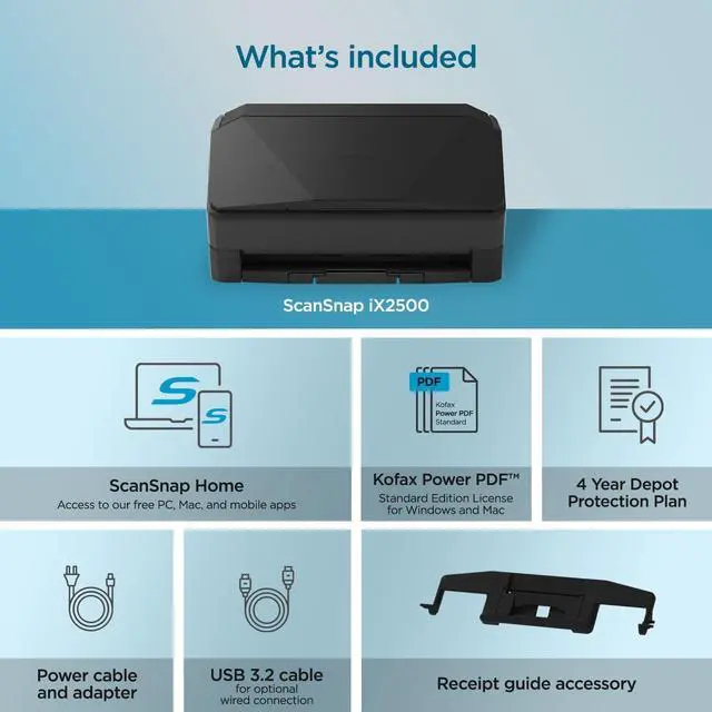 Alt view image 7 of 7 - Ricoh ScanSnap iX2500 Premium Bundle Document Scanner CG01000-310324