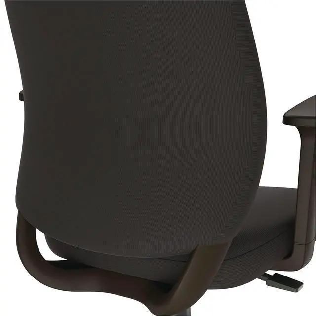 Alt view image 3 of 6 - Alera Wessex Drafting Stool Fabric Supports Up to 275 lb 27.95 to 33.66 Seat Height Black Seat Black Back Black Base ALEWX4614