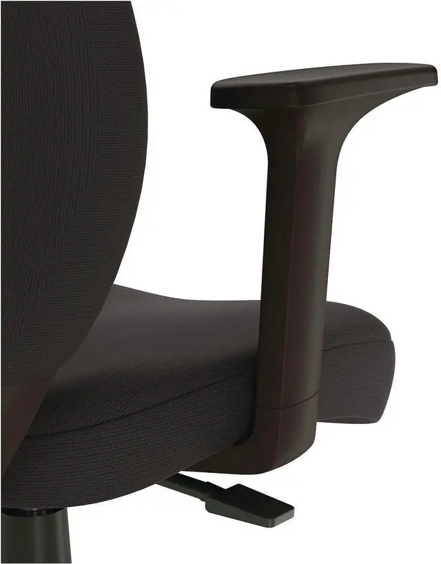 Alt view image 4 of 6 - Alera Wessex Drafting Stool Fabric Supports Up to 275 lb 27.95 to 33.66 Seat Height Black Seat Black Back Black Base ALEWX4614