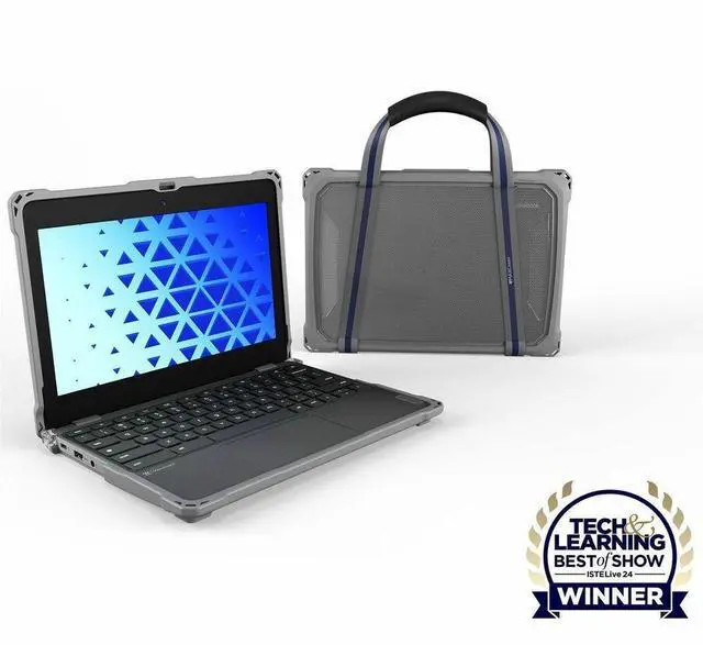 Main image of MAXCases Extreme Shell-F3 Slide Case for Lenovo 100e G4 Chromebook 11" ver 83G8 & 83G9 only Gray/Clear LNESF3100EG4GRY