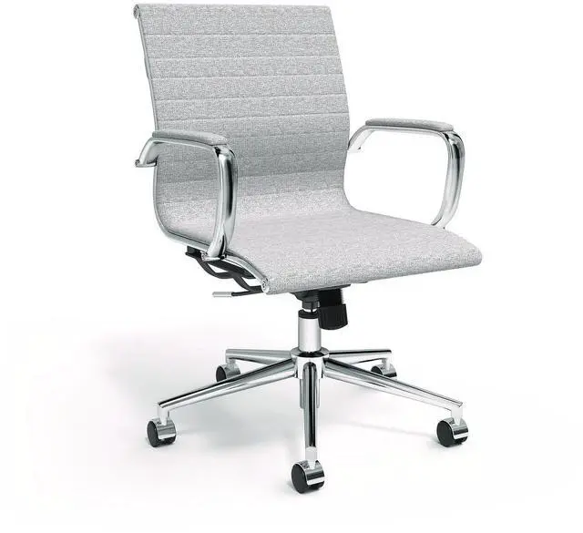 Main image of Alera Siskin Fabric Managers Chair Supports Up to 275 lb 16.93 to 20.67 Seat Height Gray Seat Gray Back Chrome Base ALESK4244