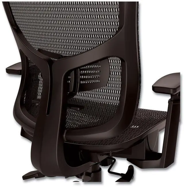 Alt view image 7 of 7 - Alera Hollins Ergonomic Mesh Swivel Task Chair Supports Up to 275lb 18.57 to 22.54 Seat Height Black Seat/Back Black Base ALEHL42BME18