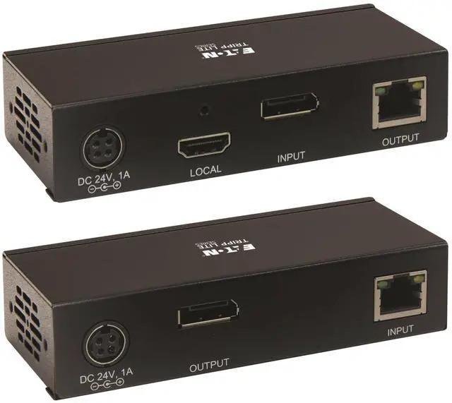 Alt view image 2 of 7 - Eaton Tripp Lite Series DisplayPort over Cat6 Extender Kit Transmitter/Receiver 4K 60 Hz 4:4:4 Power over Cable 230 ft. 70 m TAA
