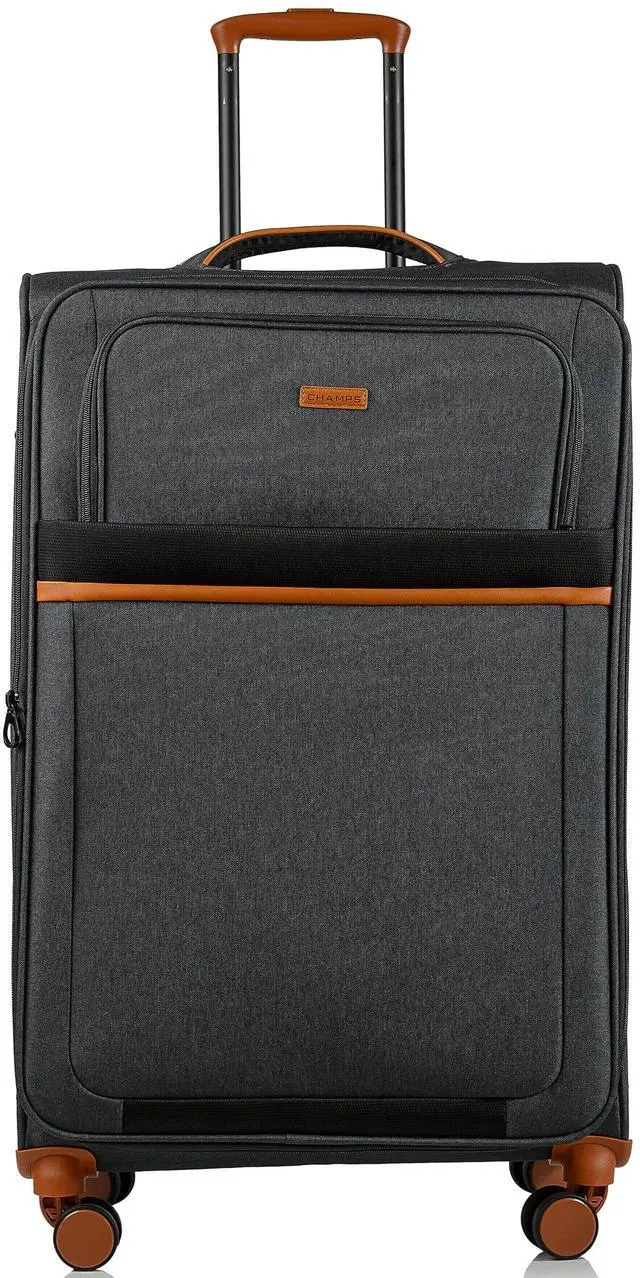 Alt view image 2 of 5 - CHAMPS Classic II Collection 3-piece Softside Luggage set Black C5011BLACK