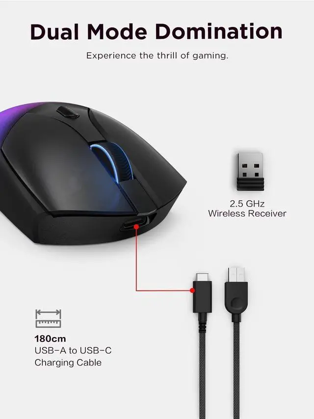 Alt view image 4 of 12 - Lenovo Legion M410 Gaming Mouse GY51P80851