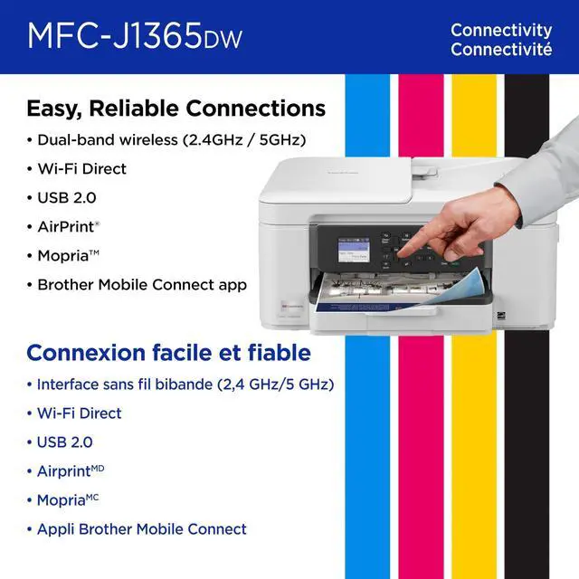 Alt view image 7 of 7 - Brother MFCJ1365DW Inkjet Multifunction Printer Color