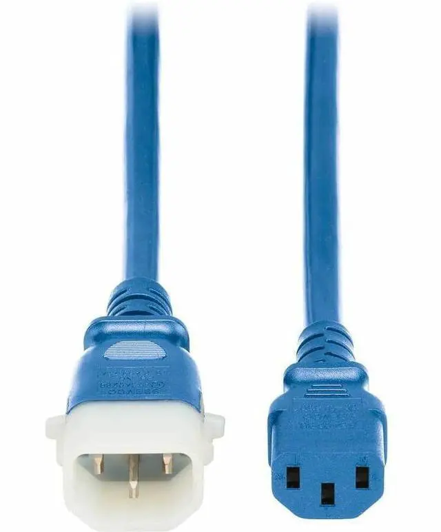 Main image of Eaton Tripp Lite 6ft PDU C13 to P-Lock C14 Heavy-Duty Power Cords Blue 6 Pack