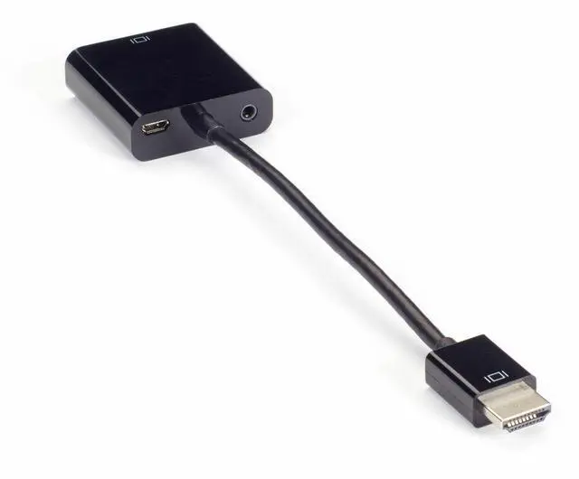 Main image of Black Box HDMI to VGA Adapter Converter with Audio Male/Female Dongle