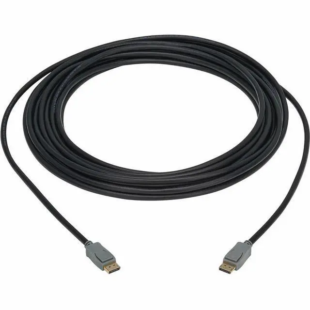 Main image of Eaton Tripp Lite Series DisplayPort Cable with Latching Connectors M/M 4K 60 Hz HBR2 4:4:4 HDCP 2.2 70 ft. 21.3 m Black