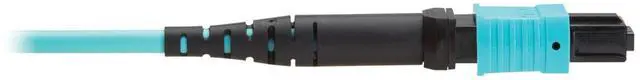 Alt view image 5 of 6 - Eaton Tripp Lite Series 100G Multimode 50/125 OM4 Fiber Optic Cable 12F MPO/MPO-PC F/F Type-A Polarity OFNP Aqua 1 m 3.3 ft. TAA N845A01M12TAA