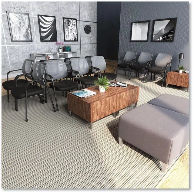 Alt view image 6 of 6 - Alera Wessex Mesh Fabric Guest Chair 24.41 x 23.62 x 35.04 Black Seat Black Back Black Base ALEWX43BME17