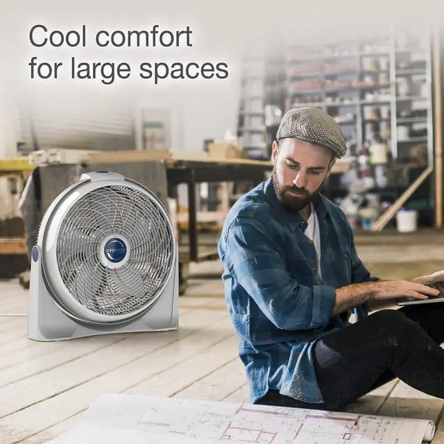 Alt view image 2 of 6 - Lasko 3520 Cyclone Pivoting Floor Fan
