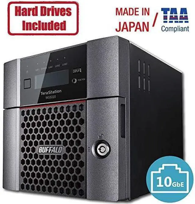 Alt view image 3 of 7 - BUFFALO TeraStation 2-Bay Windows Server IoT 2025 Desktop NAS 4TB w/HDD Included
