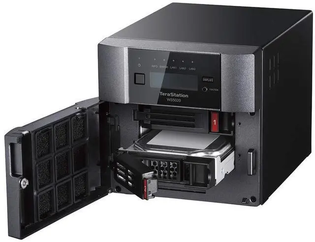 Alt view image 8 of 9 - Buffalo TeraStation WS5220DN 2-Bay Windows Server IoT 2025 Desktop NAS 8TB (2x4TB) HDD Included (WS5220DN08W5)