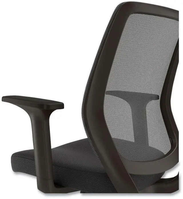 Alt view image 5 of 7 - Alera Wessex Ergonomic Fabric Mesh Swivel Task Chair Supports Up to 275lbs 17.09 to 20.83 Seat Height Black Seat/Back/Base ALEWX42BME17