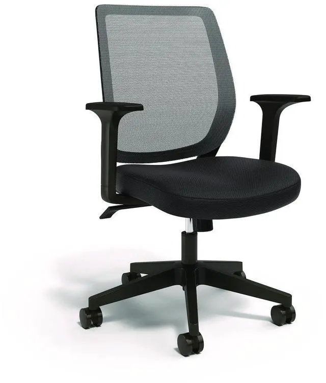 Main image of Alera Wessex Ergonomic Fabric Mesh Swivel Task Chair Supports Up to 275lbs 17.09 to 20.83 Seat Height Black Seat/Back/Base ALEWX42BME17