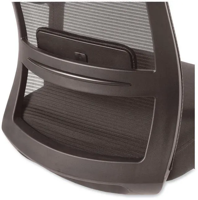 Alt view image 7 of 7 - Alera Ashdale Ergonomic Fabric Swivel Task Chair Supports 275 lb 18.15 to 21.89 Seat Height Black Seat/Back Silver Base ALEAD41BME17