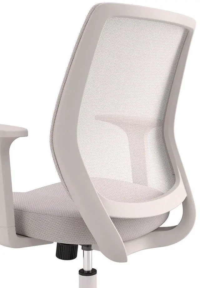 Alt view image 3 of 7 - Alera Wessex Ergonomic Fabric Mesh Swivel Task Chair Supports 275 lb 17.09 to 20.83 Seat Height Gray Seat/Back White Base ALEWX42BME47