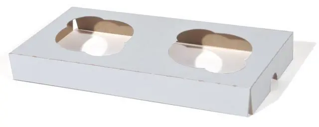 Alt view image 2 of 5 - Southern Champion Tray SCH10004 Cupcake Holder Inserts, Paperboard, White/kraft, 7 7/8 X 3 7/8 X 7/8, 200/ctn