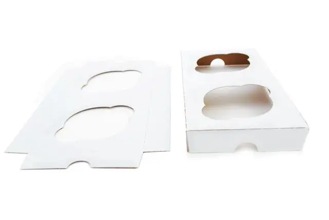 Alt view image 3 of 5 - Southern Champion Tray SCH10004 Cupcake Holder Inserts, Paperboard, White/kraft, 7 7/8 X 3 7/8 X 7/8, 200/ctn