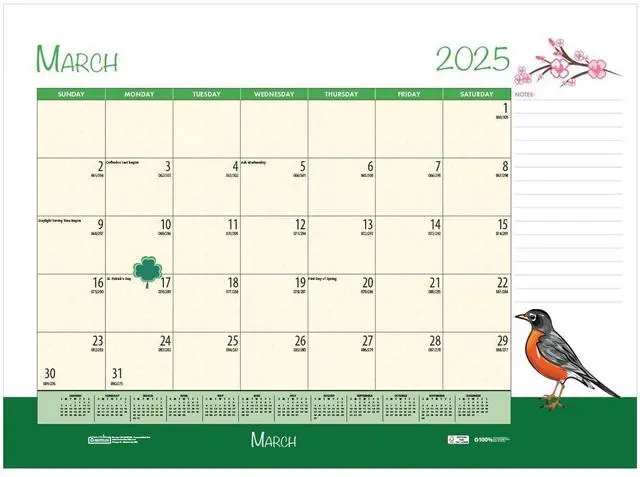 Alt view image 2 of 7 - House of Doolittle Earthscapes Seasonal Desk Pad Calendar 22x17 Holiday 2026