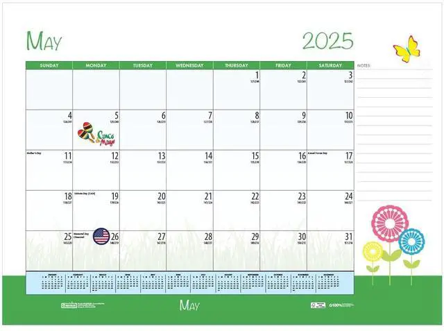 Alt view image 4 of 7 - House of Doolittle Earthscapes Seasonal Desk Pad Calendar 22x17 Holiday 2026