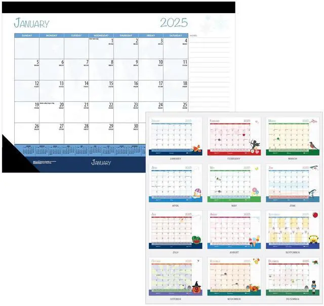 Alt view image 7 of 7 - House of Doolittle Earthscapes Seasonal Desk Pad Calendar 22x17 Holiday 2026