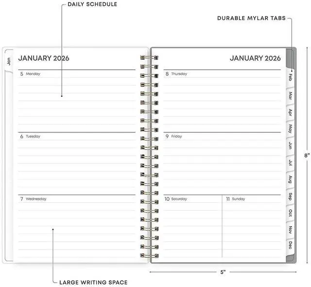 Alt view image 7 of 7 - Blue Sky Sophie Frosted Weekly/Monthly Planner Floral 12-Month Jan-Dec 2026