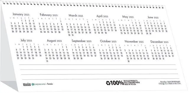 Alt view image 3 of 3 - House of Doolittle Recycled Scenic Desk Tent Monthly Calendar 8.5x4.5 2026 3649
