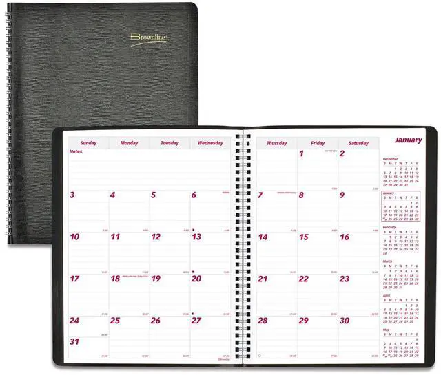Main image of Brownline Essential 14-Month Ruled Planner 11 x 8.5 Black 2026 CB1262BLK