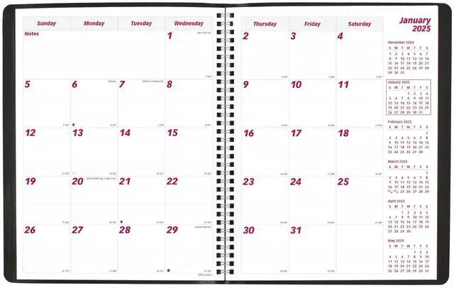 Alt view image 4 of 7 - Brownline Essential 14-Month Ruled Planner 11 x 8.5 Black 2026 CB1262BLK