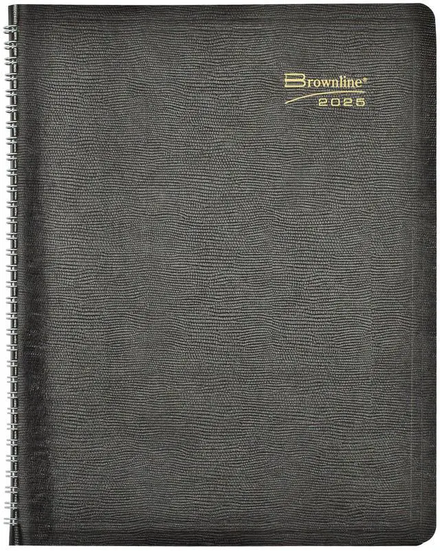 Alt view image 2 of 7 - Brownline Essential 14-Month Ruled Planner 11 x 8.5 Black 2026 CB1262BLK