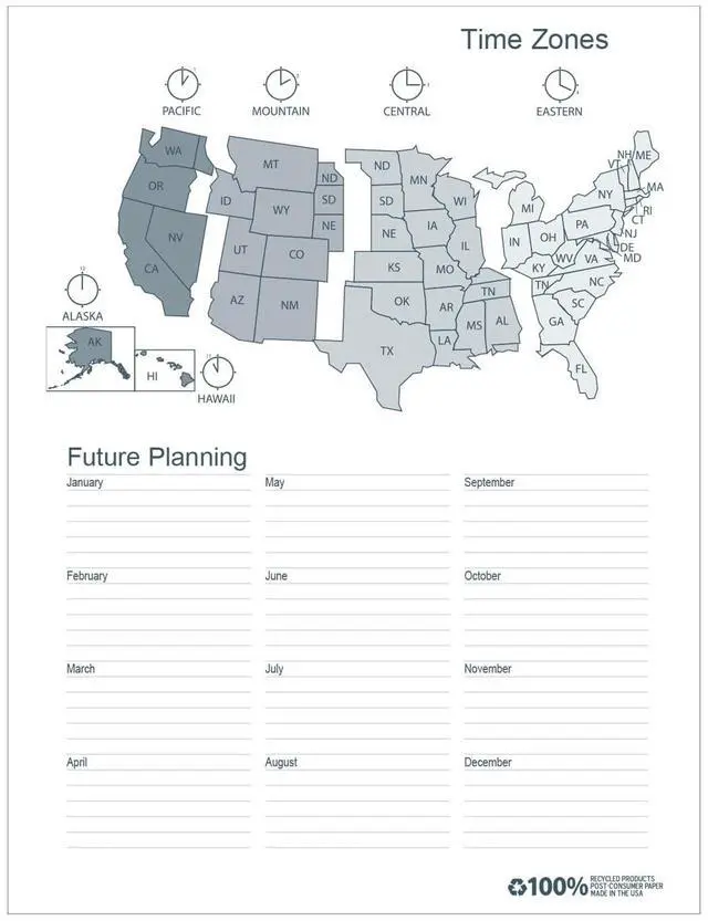 Alt view image 3 of 5 - House of Doolittle Recycled 24-Month Monthly Planner 11 x 8.5 Black 2026