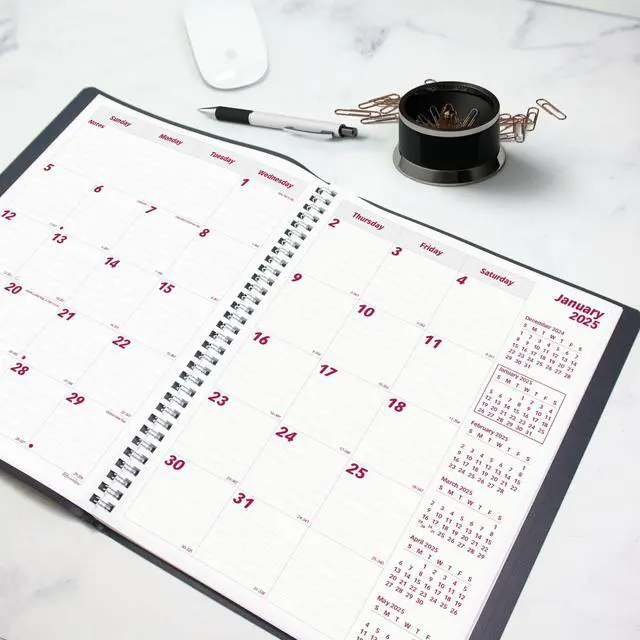 Alt view image 7 of 7 - Brownline Essential 14-Month Ruled Planner 11 x 8.5 Black 2026 CB1262BLK